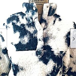 Wild Fable Women Teddy Jacket Sherpa White Blue XS